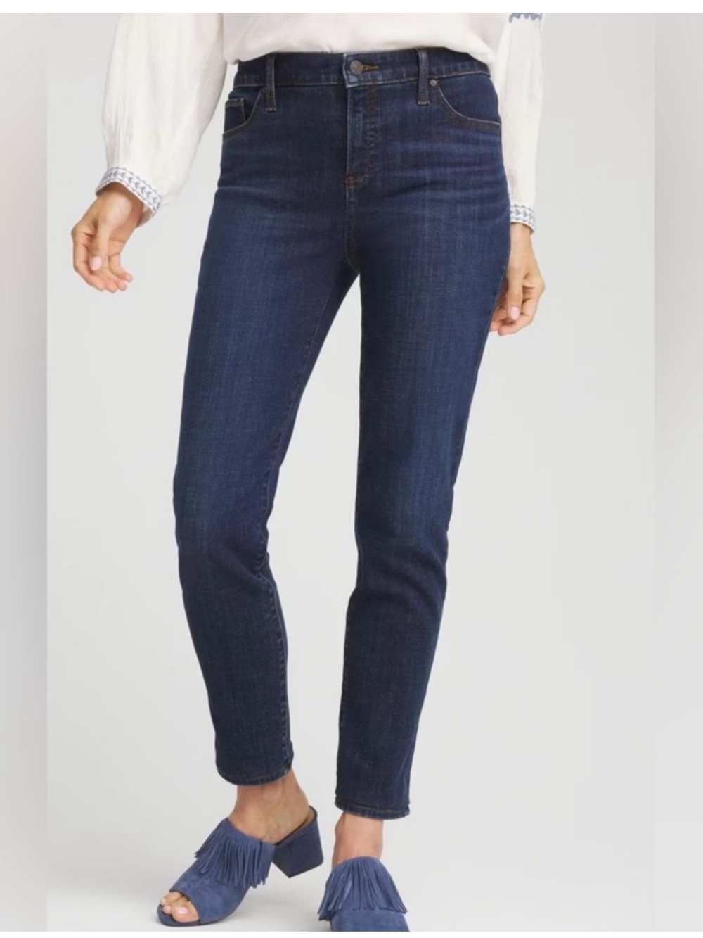 Chico's fabulously Slimming Dark Wash 30.5” Inseam Slim Jeans